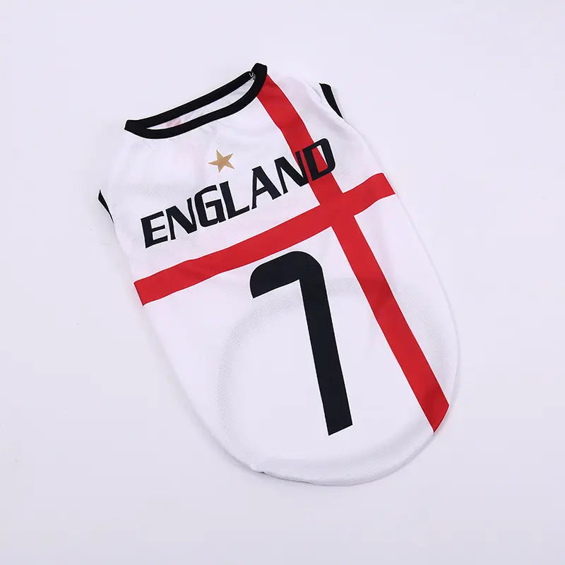 Pet Soccer Jersey Vest for Dogs & Cats, Lightweight Breathable Summer Pet Shirt, Team-Inspired Sleeveless Dog Clothes for Small Medium Pets 11