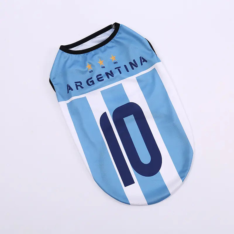 Pet Soccer Jersey Vest for Dogs & Cats, Lightweight Breathable Summer Pet Shirt, Team-Inspired Sleeveless Dog Clothes for Small Medium Pets 3