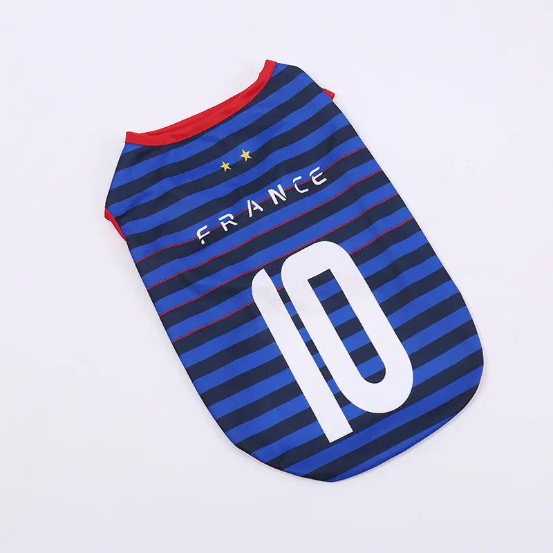Pet Soccer Jersey Vest for Dogs & Cats, Lightweight Breathable Summer Pet Shirt, Team-Inspired Sleeveless Dog Clothes for Small Medium Pets 8
