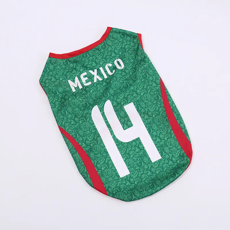 Pet Soccer Jersey Vest for Dogs & Cats, Lightweight Breathable Summer Pet Shirt, Team-Inspired Sleeveless Dog Clothes for Small Medium Pets 4
